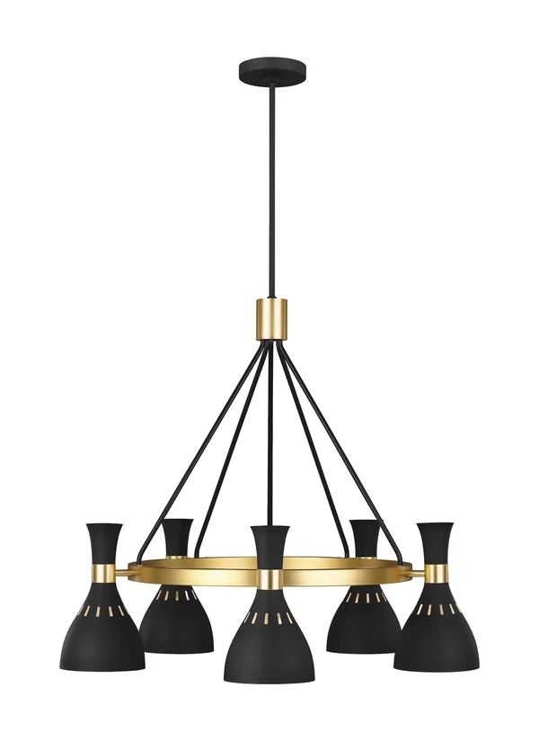 Joan 5-Light Chandelier - Midnight Black