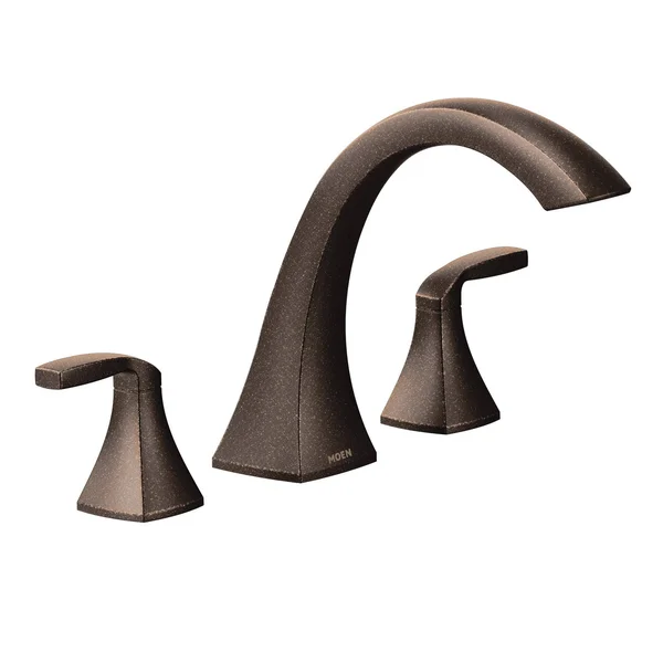 Moen 3-Hole Double Lever Handle Roman Tub Faucet - Oil Rubbed Bronze