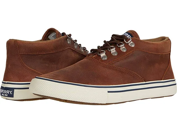 Men's Sperry Striper Storm Waterproof Sneaker 5731416 - 7.5 M, Tan Leather
