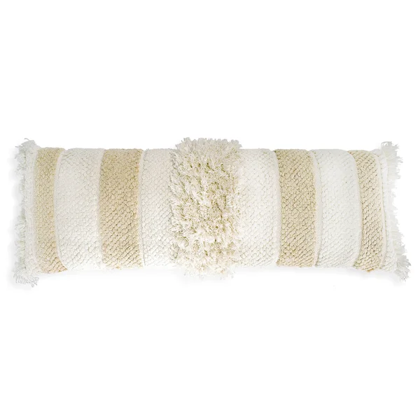 Navia Large Throw Pillow in Off White, Poly & Bark
