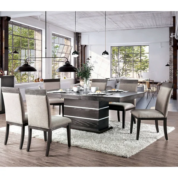 Strick & Bolton Edmonia Espresso Side Chairs (Set of 2) - Espresso/Grey