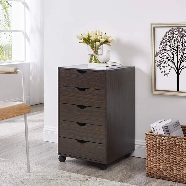 Naomi Home Taylor 5 Drawers Cabinet Espresso