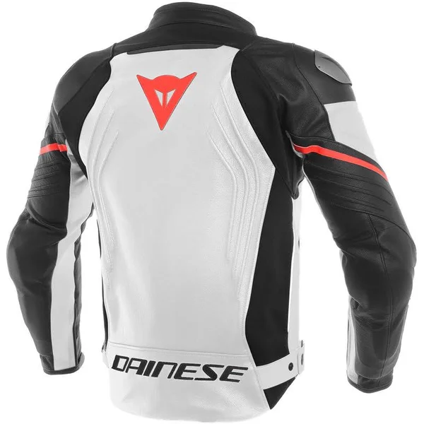 Dainese Racing 3 Leather Jacket White- Black -Red 54