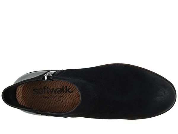 Women's SoftWalk Wesley Bootie - Black Suede - Size 10