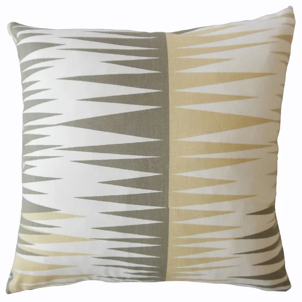 The Pillow Collection Gadge Geometric Down Filled Throw Pillow in Camel - Size: 22 x 22