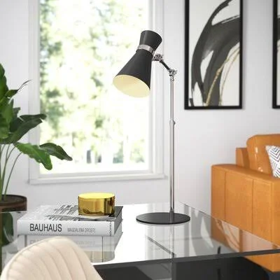 Odysseus 25x22 Desk Lamp Mercury Row Finish: Brushed Nickel