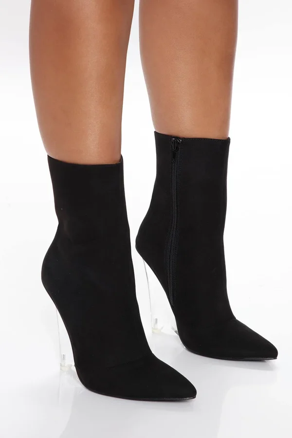 Womens Francoise Wedge Booties in Black Size 6.5 by Fashion Nova