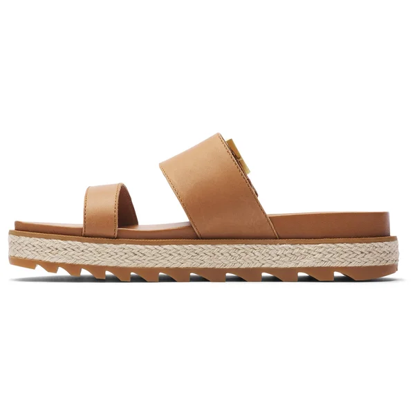Sorel Roaming Buckle Slide Jute Sandal - Women's Camel Brown - 8.5