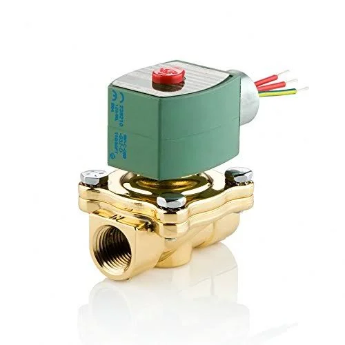 ASCO 8210G094-24/DC Brass Body Pilot Operated General Service Solenoid Valve, 1/2x22 Pipe size, 2-Way Normally Closed, Nitrile B