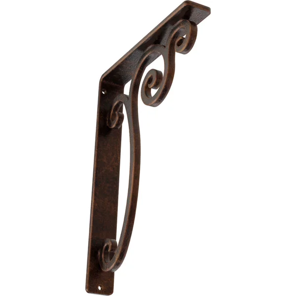 Avery Wrought Iron Bracket Antiqued Copper 1 1/2x22W x 7 1/2x22D x 10x22H - (Single Center Brace)