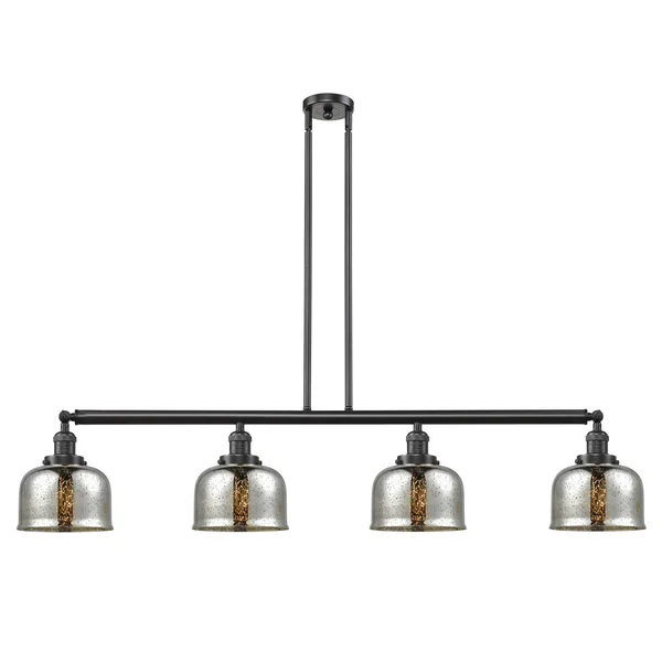 Innovations 214-PN-G78-LED Polished Nickel Large Bell 4 Light Island Light