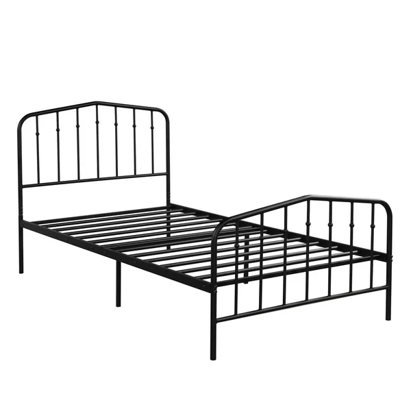 Platform Metal Bed - White - Queen