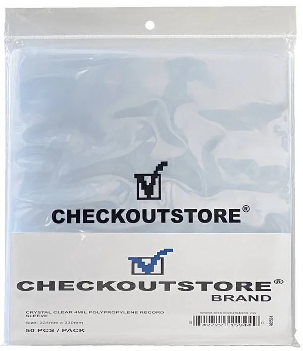 CheckOutStore Crystal Clear Plastic OPP for 12x22 Vinyl 33 RPM Records 4 Mil (Outer sleeves) 1000