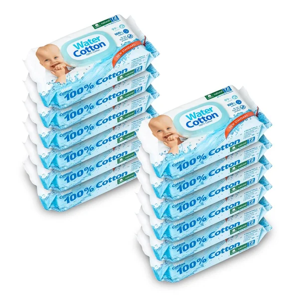 100% Cotton Wet Baby Wipes 72ct - 12 Pack