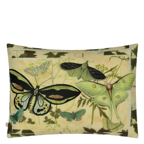 John Derian Floral Aviary Parchment Decorative Pillow