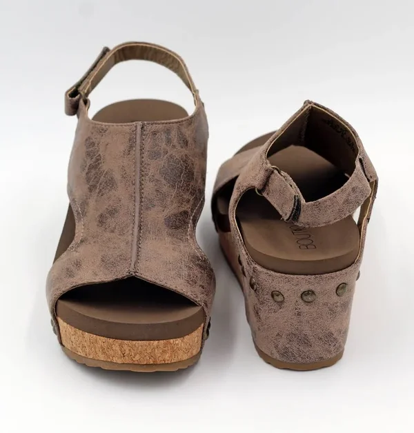 Corkys Brown Distressed Carley Sandal 11