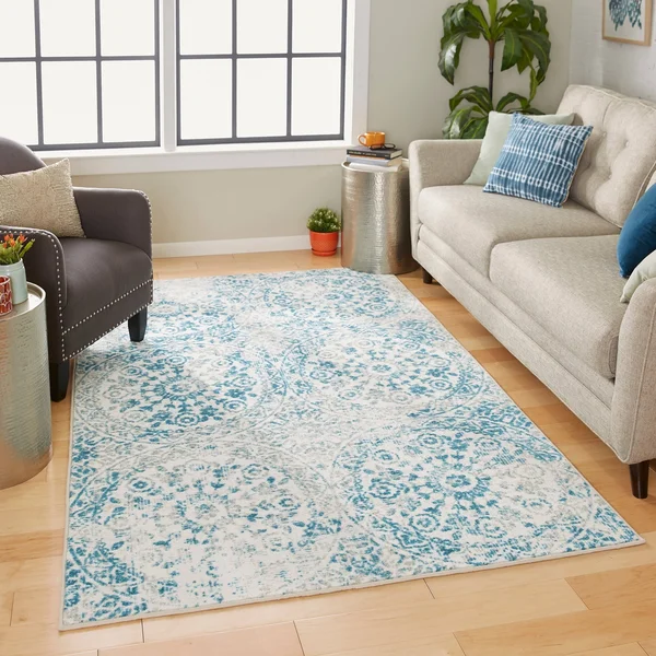 Mohawk Home Juniper Cream 4 ft. x 6 ft. Medallion Area Rug - Ivory