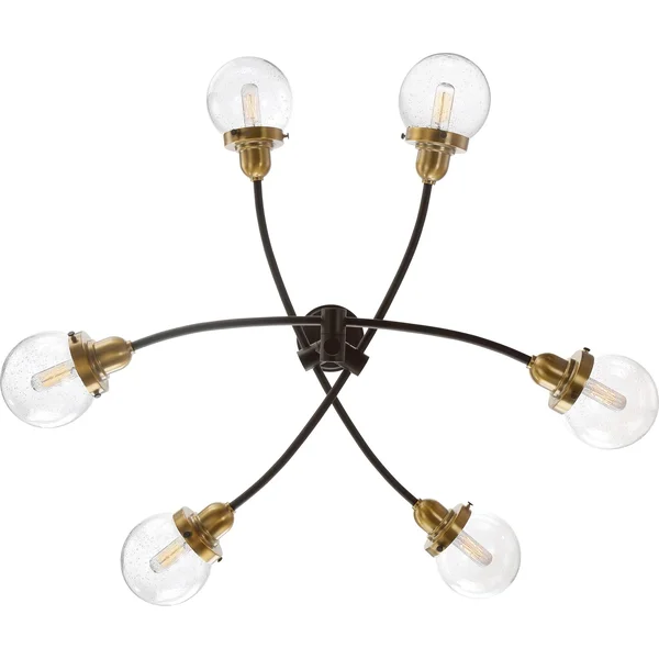 Quoizel TNC5006EK Trance 6 Light Chandelier Earth Black