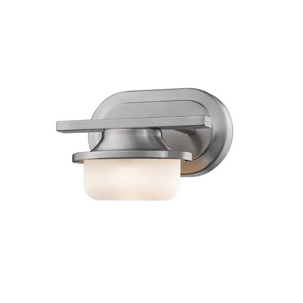Optum 1 Light Wall Sconce - Brushed Nickel/Matte Opal
