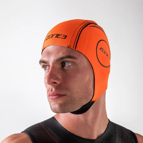 Zone3 Cap Neoprene Swim Orange - S