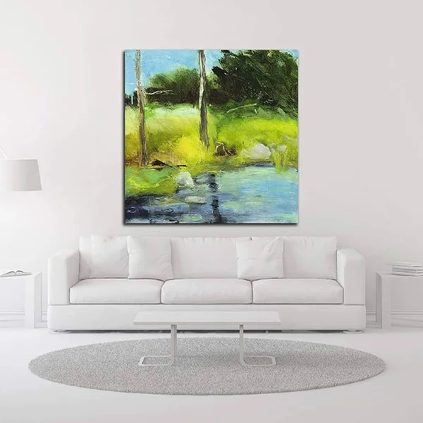 18x22 x 18x22 Reflections Can Whisper by Martha Wakefield Print on Canvas