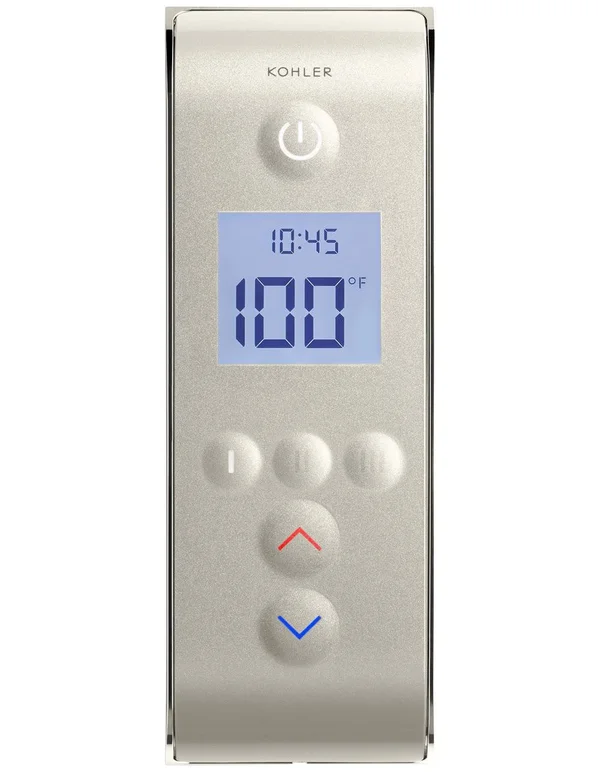Kohler K-558-E-1SN DTV Prompt Three Outlet Digital Interface with Eco Mode Diverter - Satin Nickel with Polished Nickel