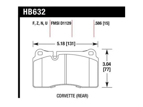 Hawk HPS Performance Brake Pads - HB632F-586