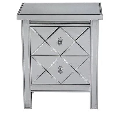 Joanie 2 Drawer Accent Chest House of Hampton Color: Silver