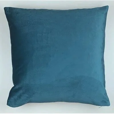 Bergamot Square Pillow Cover Mercer41 Color: Teal Blue - Size: 22x22 x 22x22