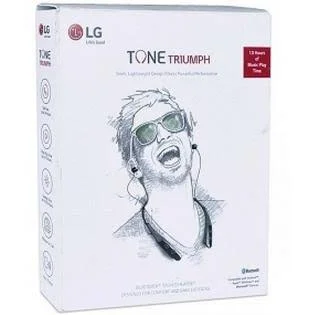 LG Tone Triumph Hbs-510 Wireless Bluetooth Stereo Neckbank Headset - Red/Black