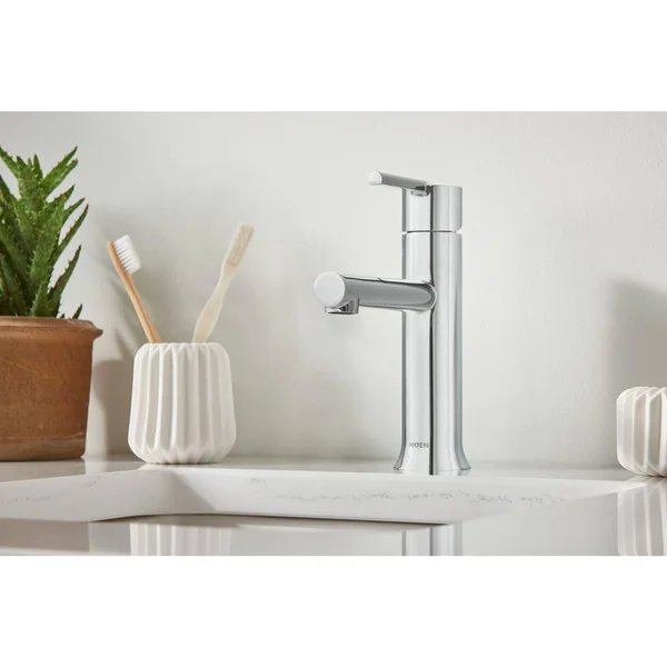 Moen 84770 Arlys 1.2 GPM Single Hole Bathroom Faucet with Pop-Up Drain - Chrome