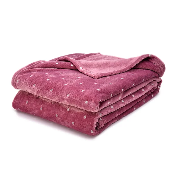 Metallic Polka Dot Print Fleece Throw Blanket Mauve, Twin