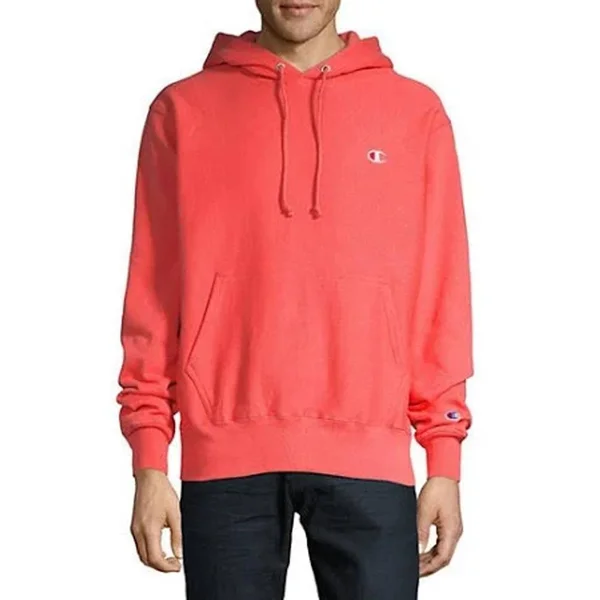 CHA RW FLEECE PULLOVER- MENS PULLOVER HOODIES- MENS SWEASHIRTS- MENS - XL - CORAL