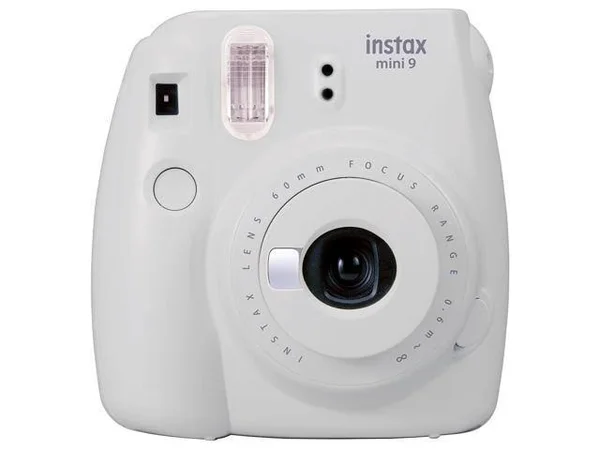 Fujifilm Instax Mini 9 Instant Film Camera - Smokey White - includes Bundle with Green Case and Twin Pack of Film