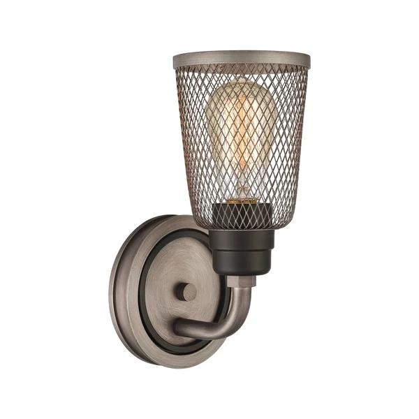 Elk Lighting Glencoe 1-Light Vanity Light in Oil Rubbed Bronze with Weathered Zinc 15651/1