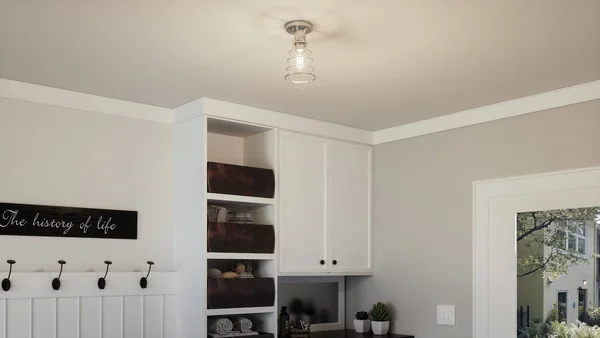 Quoizel 1 Light Mixon Semi-Flush Mount Brushed Nickel QF5118BN