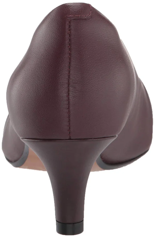 Clarks Women's Linvale Crown Pump Burgundy Leather 9.5