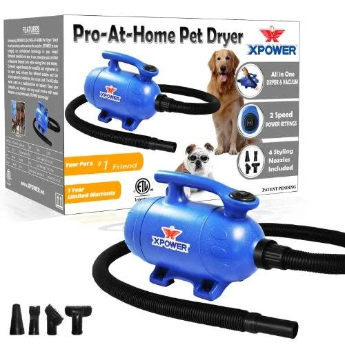 Xpower Manufacturing B-2 Pet Dryer and Vacuum, Blue