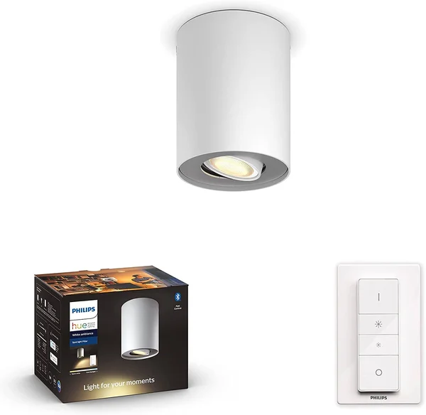 Pillar Hue Single Spot White 1 x 5, 5W - Philips Hue