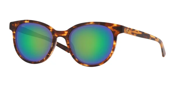 Costa Isla Sunglasses Shiny Deep Teal Crystal, Gray Silver Mirror 580G