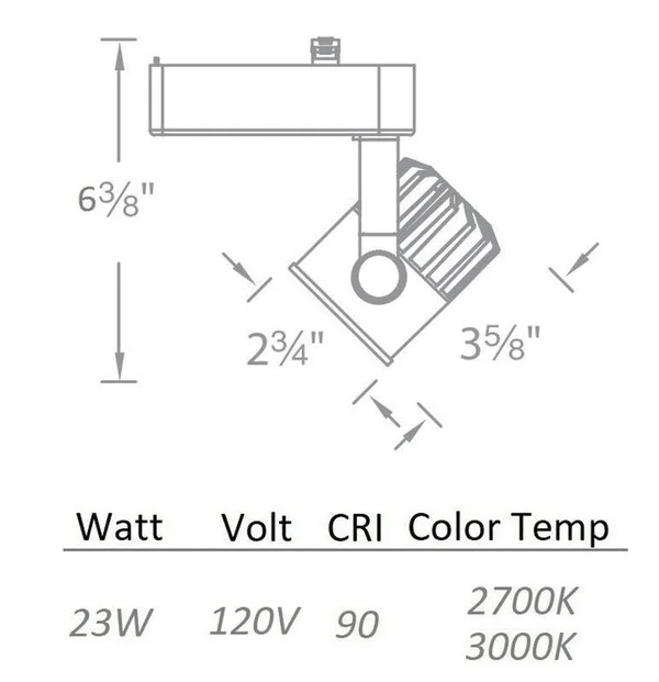 WAC Lighting - L-LED20S-930-BN Exterminator LED Track Head