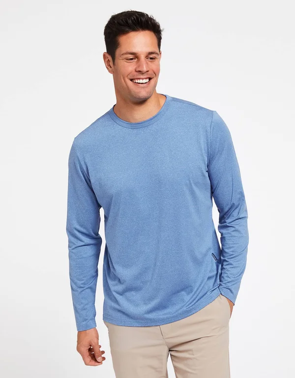 Solbari UPF 50+ Men's Sun Protection Long Sleeve Fitness Active T-Shirt - UV Protection - Sun Protective