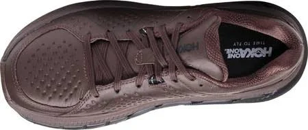 Hoka One One Men's Gaviota Leather Shoe - 12 Wide - Demitasse, Black