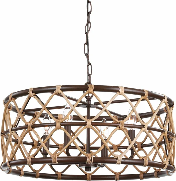 Uttermost 21534 Hilo 4 Light Drum Pendant