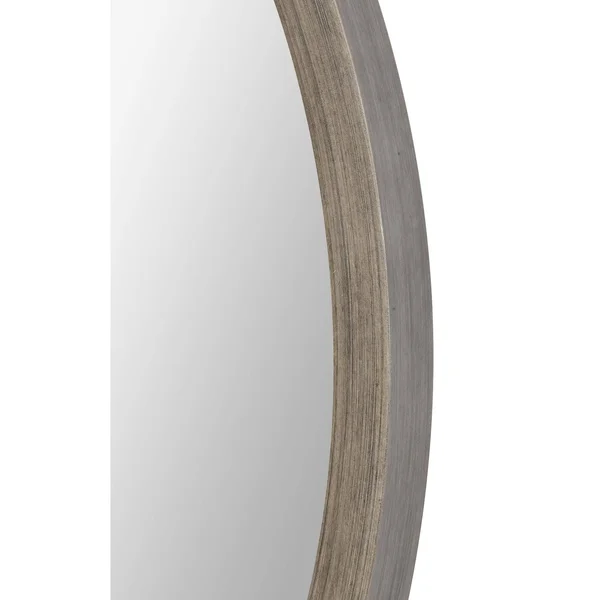 Renwil Montana Framed Round Wall Mirror - Grey, Gray