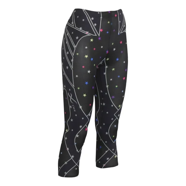 CW-X: Women's 3/4 Length Revolution Tights - Black/Multi Stars