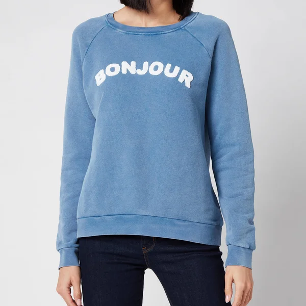 Whistles Women's Bonjour Logo Sweatshirt - Blue - Xs