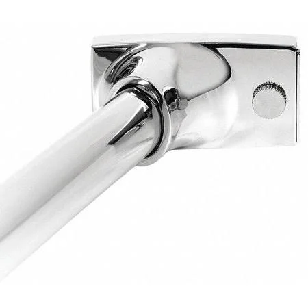 Wingits 60 inchl x 1 inch x 5/8 inchd Polished Chrome Curved Shower Rod, Includes: Stainless Steel Screws and Mounting - Woconps