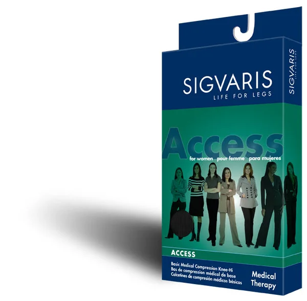 Sigvaris Access 972PMLW99 20-30 mmHg Closed Toe Pantyhose Black Medium-Long