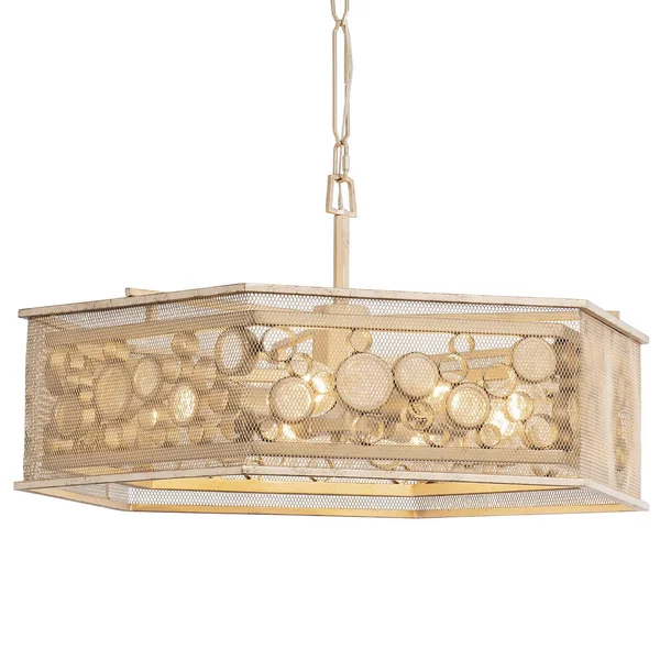 Varaluz 293P09ZG Fascination Zen Gold Nine Light Pendant